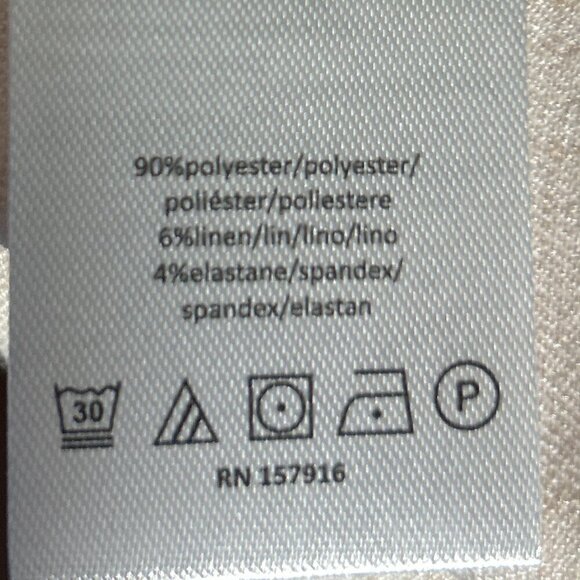 C. Wonder NWT SZ2X Ecru Linen One Button Blazer Wardrobe Essential Career Casual - Picture 9 of 9